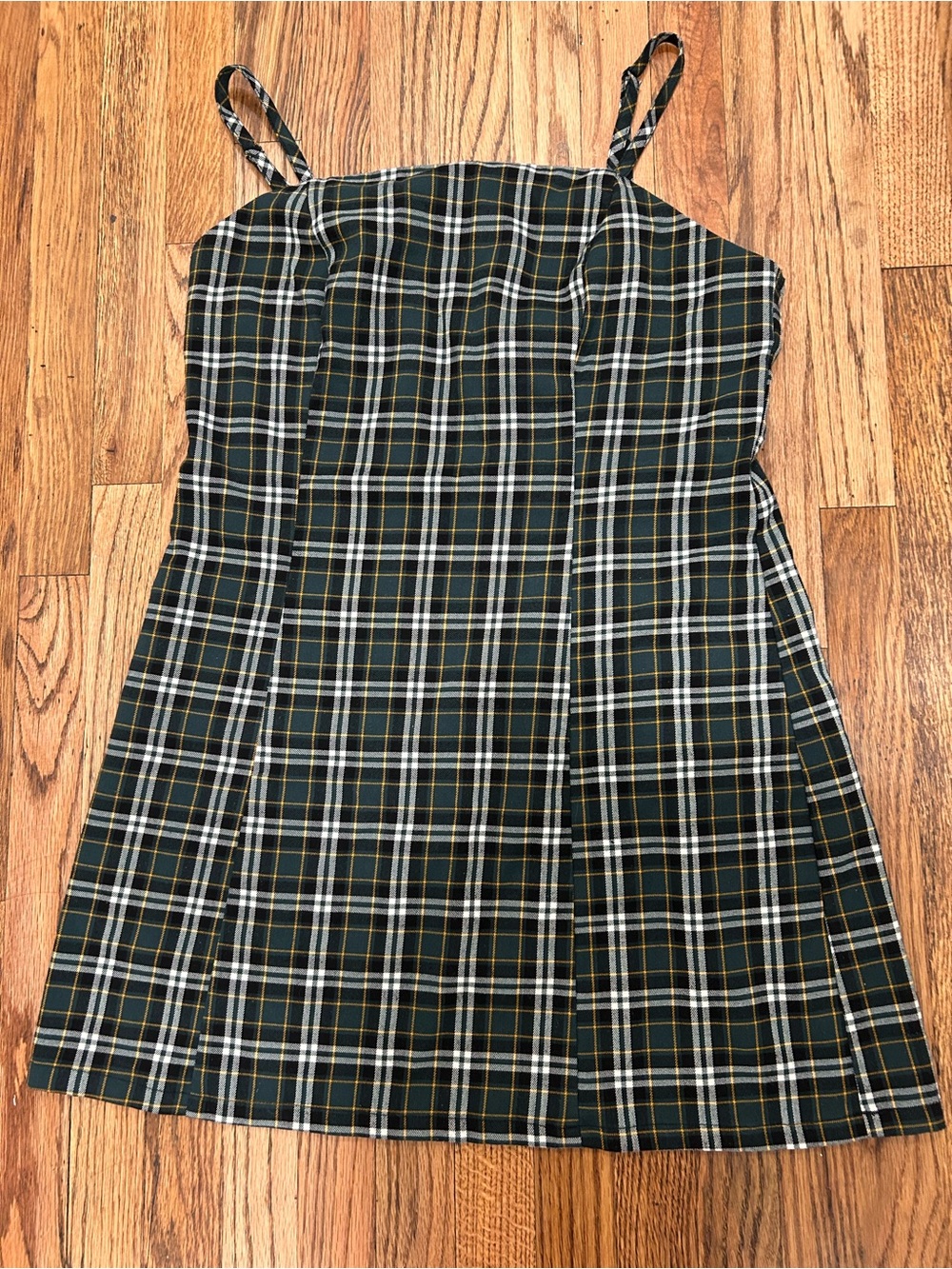 Empyre Dia Green Large Plaid Mini Dress Preppy Old Money Y2K Grunge
